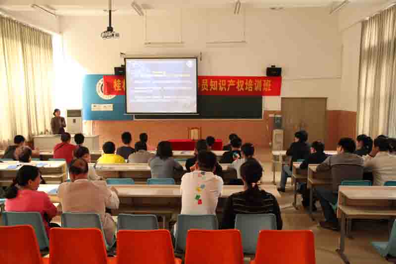馬所長在為中小學輔導(dǎo)員講授專利基礎(chǔ)知識